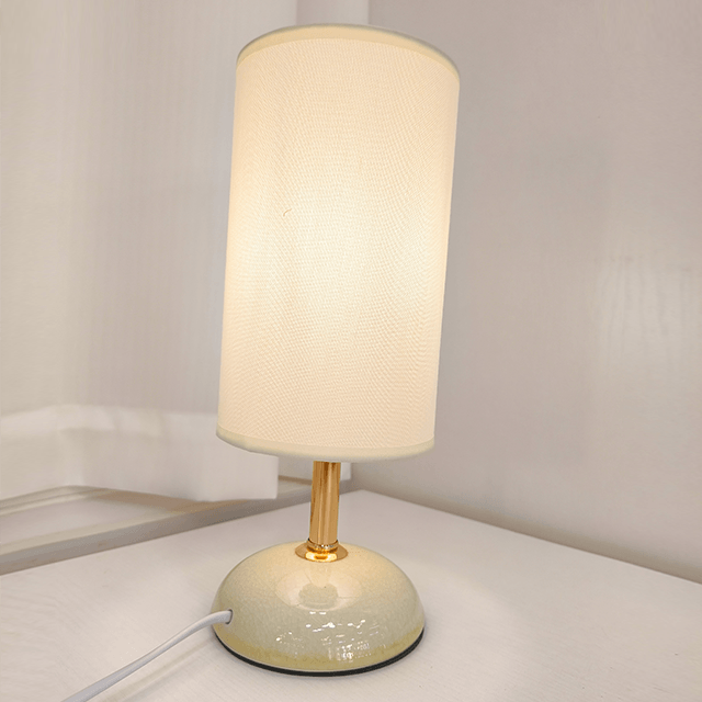 Cloth Ceramic Lamp Yellow