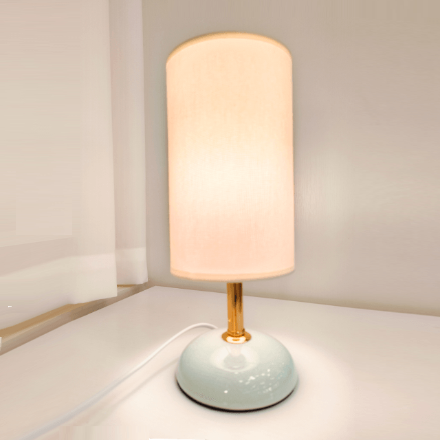 Cloth Ceramic Lamp Blue