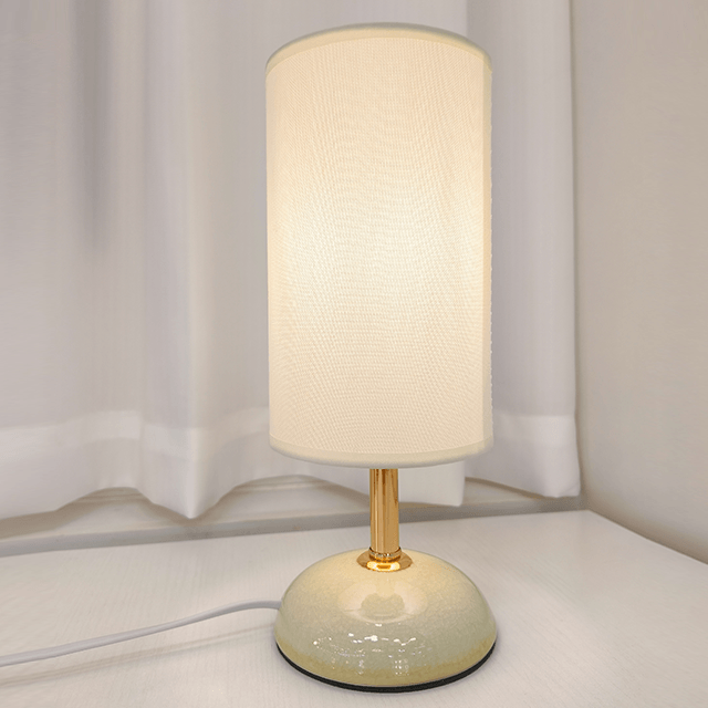 Cloth Ceramic Lamp Yellow
