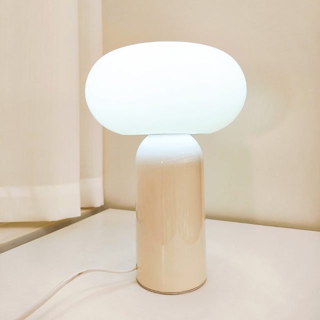 Ceramic Mushroom Modeling Light Yellow And White