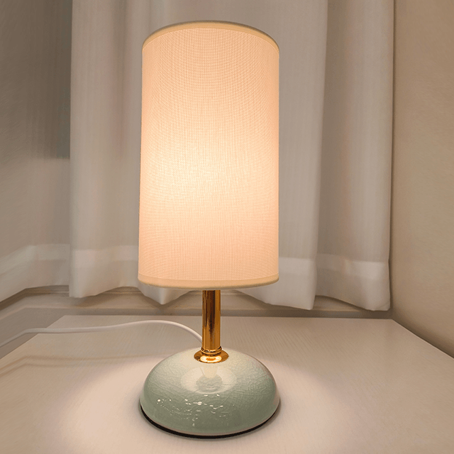 Cloth Ceramic Lamp Blue
