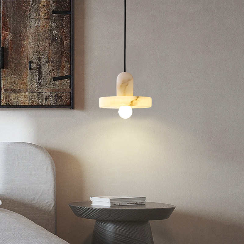 Modern Alabaster Hanging Light Fixture Acrylic Living Room LED Ceiling Pendant - 220V-240V