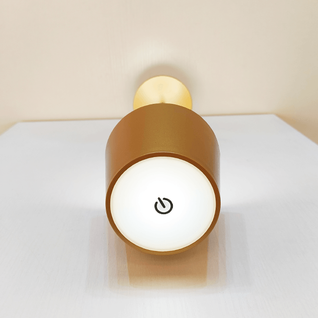 Round Bottom Simple Table Lamp Champagne Gold