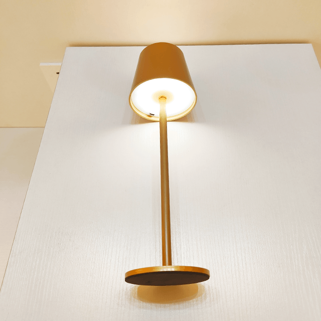 Round Bottom Simple Table Lamp Champagne Gold