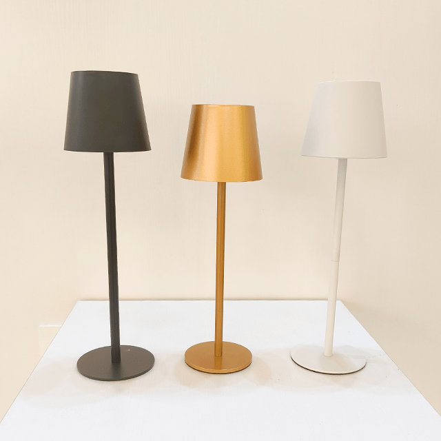 Round Bottom Simple Table Lamp Champagne Gold