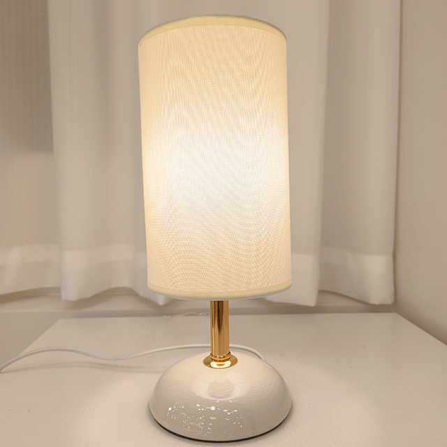 Cloth Ceramic Lamp White
