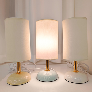Cloth Ceramic Lamp Yellow