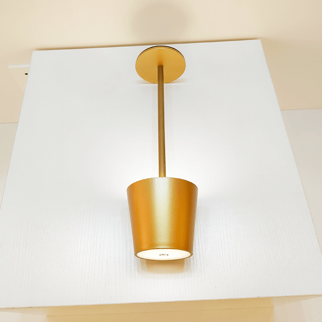 Round Bottom Simple Table Lamp Champagne Gold
