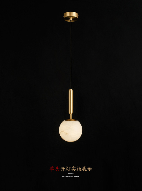 Alabaster premium pendant light with gold finish